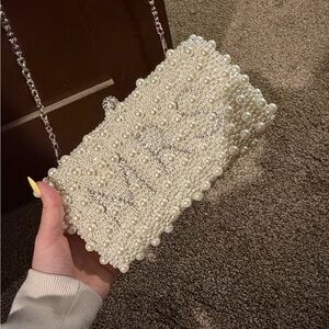 Pearl Beaded MRS purse